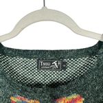 Tivoli of Ireland Western Aztec Cardigan Sweater Angora Blend Western Womens Sm Green Photo 2