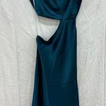 White Fox Boutique White Fox Molly Sleeveless Cutout Side Slit Midi Dress Teal Blue Women's Size XS Photo 0