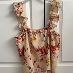 Evereve Char Floral Flutter Tank Size: L Color: Blush Pink Floral Pattern Photo 5
