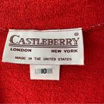 Castleberry London New York Vintage Crop TomatoRed Crop Jacket Gold Tie Grommet Red Size 10 Photo 6