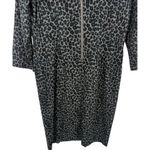 Talbots  Leopard Print Ponte Knit Back Zip Sheath‎ Dress Size 12 Career Office Photo 8