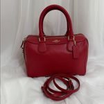 Coach  Leather Satchel (Cherry red) Photo 4