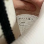 American Eagle  cream flowy waffle print turtle neck long sleeve size small Photo 1