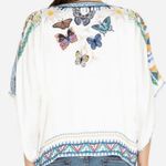 Johnny Was Vanny heavily Embroidered Satin Butterfly Blouse NWT Photo 8