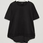 COS  A-line Silk Panel Top Black 100% Silk Size Small Photo 5