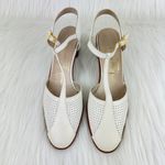 Salvatore Ferragamo Vintage  Slingback T Strap Sandals Sz 9AAA White NEEDS REPAIR Photo 2