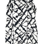 Cynthia Rowley  Black/White Linen Abstract Print Dress Sleeveless Shift Size 12 Photo 0