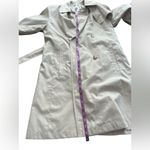 Worthington  Women's Ivory Trench Coat Size S Double-Breasted Belted‎ Photo 5