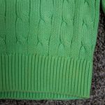 Ralph Lauren Vintage  Women's Green Cable Knit Cotton Cardigan Sweater Size M Photo 12