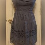 American Eagle  Outfitters Strapless Eyelet Gray Size 4 Dress.          1838 Photo 0