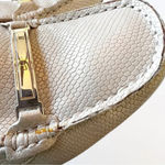 Naturalizer  Vegan Leather Loafer Women’s Size 7.5 Beige‎ Metallic Sheen Embossed Photo 4