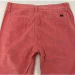 Hurley Women's Lowrider Boyfriend Corduroy Pants Size 5 Pink Relaxed Fit Photo 3