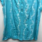 Indigo Womens Top 3X Cotton Nautical Breathable Casual Everyday Wear Comfort Blue Photo 3