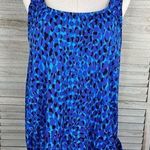 SWIMSUITS FOR ALL Side Tie Blouson Tankini Top Blue/Multi Photo 0