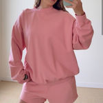 Daily Drills  Dusty Rose Set Vintage Crewneck and Super Shorts Photo 0