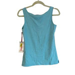 NWT RUBY RD. AQUA SQUARE NECK TANK TOP Blue Photo 1