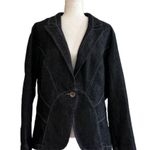 Ashley Stewart Blazer Button Front Denim Contrast Stitch Plus Jacket Size 14W Photo 8