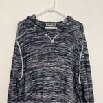 INC INTERNATIONAL CONCEPTS Navy Blue White Pullover Hooded Sweater / Knit Hoodie Size XXL Photo 1