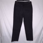 CARMAR Black Emelia Sturgis Spiked Straight Leg Crop Frayed Goth Jeans Size 25 Photo 2