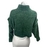 Urban Outfitters Daria Double Take Chenille Green Turtleneck Cropped Sweater XS Photo 1