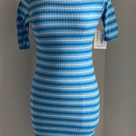 LuLaRoe  Striped Dress  Women's Sz Small Blue White Tshirt Dress Photo 0