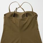 Uniqlo AIRism Cotton Tube Bra Dress Built-In Khaki XS Photo 2