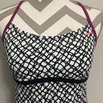 Nike  women’s black/white/purple tankini top size M Photo 1