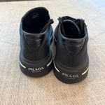 Prada  Milano Black Nylon & Leather Triangle Logo Sneakers EU 37.5 Photo 4