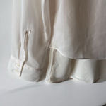 ASOS NWT Cream Sheer Ruffle Hem Blouse Long Sleeve Layered Top Size 6 Photo 3