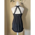 Lululemon Power Technique Charcoal Gray Black Mini Stripe Tank Top Size 4 Photo 1
