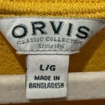 Orvis Gold Tee Shirt Size L Shortsleeve V-Neck Quiet Luxury Loose Fit Casual Photo 6