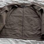 Sympli full zip lightweight brown Taupe Bomber Jacket, size 2 Made in Canada Photo 8