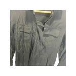 EXPRESS Blouse Women's XS Black Button Up Pockets Top Flowy Career Photo 1