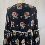 Funky Soul Long Sleeve Boho Hippie Black Floral Dress Size Medium Photo 10