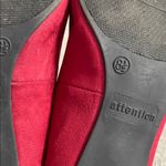 Attention  Women's Bold Faux Suede Red Heels Size 8.5 Photo 8