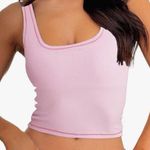Amazon Pink Ribbed Tank Top Photo 0