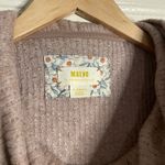 Maeve Anthropologie  Addie Ruffled Hacci Pullover Pink Knit Sweater Cowl Neck XS Photo 5