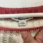 American Eagle Women’s Long Sleeve Striped Sweater Pink & White Size Small FLAW Photo 2