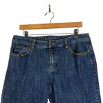 Michael Kors  Womens Blue Denim Bootcut Jeans Studded Pockets Size 12 Photo 1