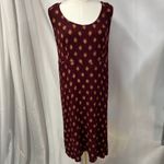 Vintage Rabbit Rabbit‎ Rabbit Rayon Slip Dress Womens M USA Made Maroon Gold Purple Size M Photo 1