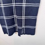 Abercrombie & Fitch  Navy Blue Plaid Mini Sweater Dress Womens S Preppy Fall Photo 8