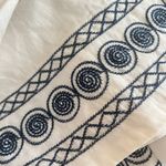 NWOT See by Chloe White Linen Skirt w/Blue Embroidery with Pockets sz 4 Blue Photo 1