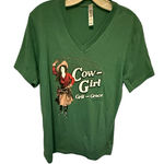 Bella Canvas  Green Cowgirl T-Shirt nwot Photo 0