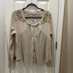 Miss Me  button down Cardigan Taupe size Large Photo 2
