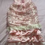 Lacemade Pink Ruffled Victorian Bustle Lace Dress Size M Photo 2