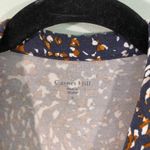 Garnet Hill Women Mixed Print Mavis Button Up Tie Waist Knit Dress Size S Photo 3