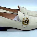 Gucci Mystic white leather Malaga Kid GG Marmont Loafers 41 Photo 0