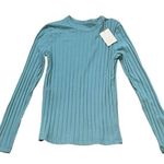 A New Day  long sleeve blue ribbed top shirt XS extra small new with tags Photo 0