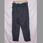 AF Studio Black High Waisted Tie Waist Paperbag Ankle Length Trouser Pants Size M Photo 5