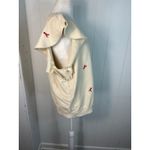 T.La Sleeveless Lobster Ruffle Sweatshirt in Cream/Red. Size XL Red Photo 4